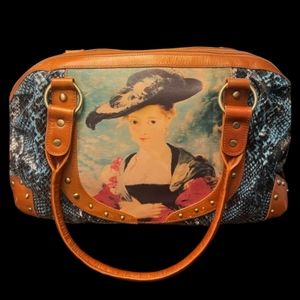 SHARIF handbag HAND PAINTED LN. Portrait of Susanna Lunden